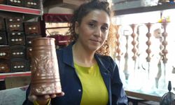 Kadın bakır ustası erkeklere taş çıkartıyor