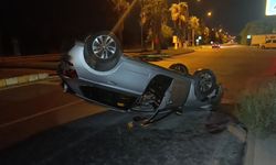 Otomobil takla attı, sürücü alkollü çıktı