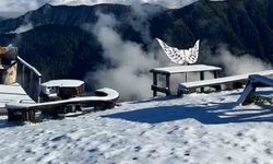 Rize'nin yayları beyaza büründü