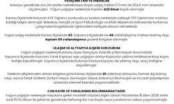 Sakarya Valiliği, kuvvetli yağışın ilk bilançosunu açıkladı