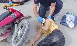Tırla çarpışan motosikletteki 3 genç yaralandı