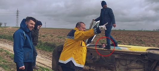 Tekirdağ'da PTT kargo aracı devrildi: 1 yaralı