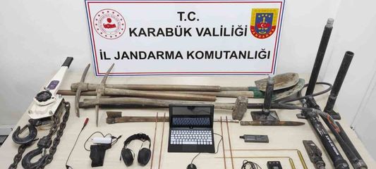 Karabük'te jandarmadan kaçak kazı ve uyuşturucu operasyonu