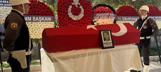 Şehit polisin cenazesinde gözyaşları sel oldu