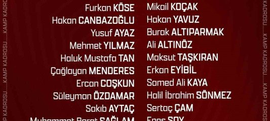 Elazığspor, Bursa'ya 23 futbolcuyla gitti