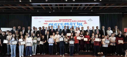 Matematikte dereceye giren imam hatipliler ödüllerini aldı