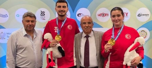 U23 Avrupa Şampiyonası'nda Havalı Tabanca Karışık Takımı'ndan altın madalya