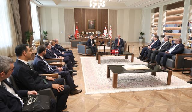 KKTC Cumhurbaşkanı Tatar, Hazine ve Maliye Bakanı Şimşek'i kabul etti