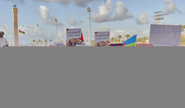 Libya’nın başkenti Trablus’ta Ulusal Birlik Hükümetine destek gösterisi düzenlendi