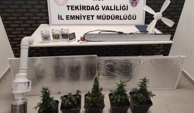 Tekirdağ'da iklimlendirme sistemiyle uyuşturucu üreten 2 zanlı gözaltına alındı