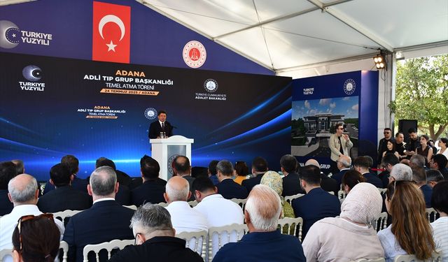 Bakan Tunç, Adana Adli Tıp Grup Başkanlığı binası temel atma töreninde konuştu: (1)