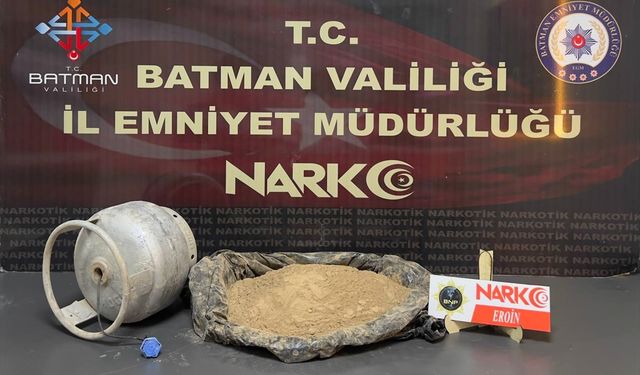 Batman'da piknik tüpüne gizlenmiş 2 kilo 900 gram eroin ele geçirildi