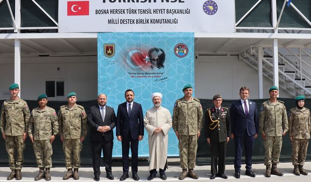 Diyanet İşleri Başkanı Erbaş, EUFOR Türk Temsil Heyeti Başkanlığını ziyaret etti
