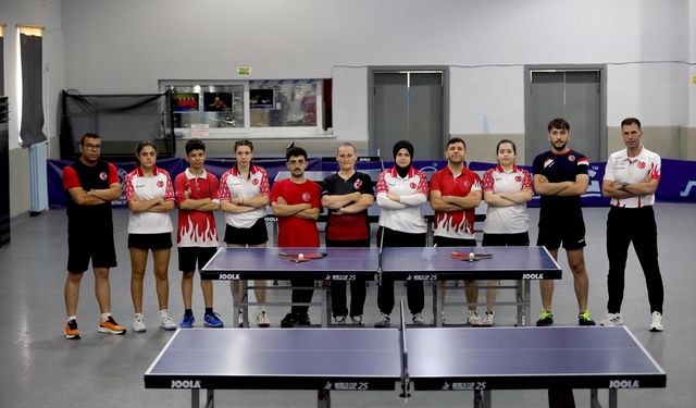 İşitme Engelli Masa Tenisi Milli Takımı, olimpiyatlara madalya hedefiyle hazırlanıyor