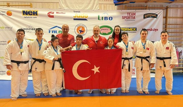 Özel Sporcular Down Judo Milli Takımı, İsveç'te 8 altın madalya kazandı