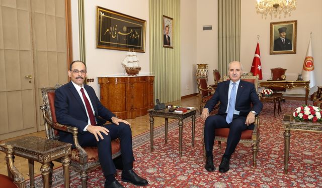 TBMM Başkanı Kurtulmuş, MİT Başkanı Kalın'ı kabul etti