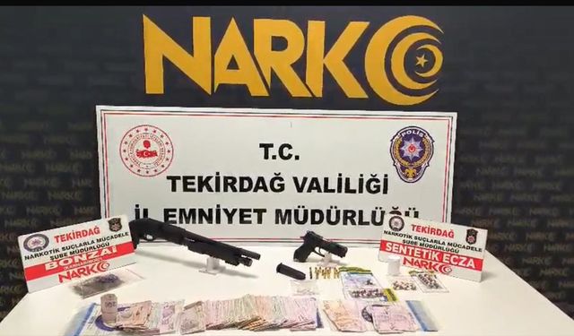 Tekirdağ'da uyuşturucu operasyonunda yakalanan 10 şüpheli tutuklandı