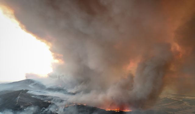 GÜNCELLEME 3 - Çanakkale Gelibolu'da ormanlık alandaki yangına müdahale 2. gününde sürüyor