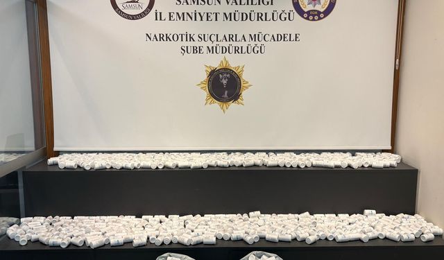 Samsun'da 45 bin sentetik uyuşturucu hap ele geçirildi