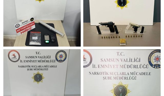 Samsun'da uyuşturucu ve ruhsatsız silah operasyonunda 7 kişi yakalandı