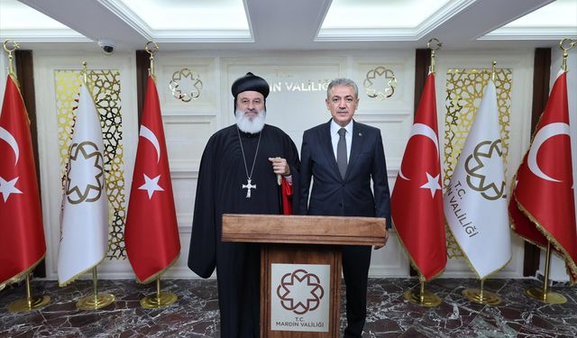 Süryani Ortodoks Kilisesi Patriği Mor İğnatius II. Efrem Kerim'den Mardin Valisi Akkoyun'a ziyaret