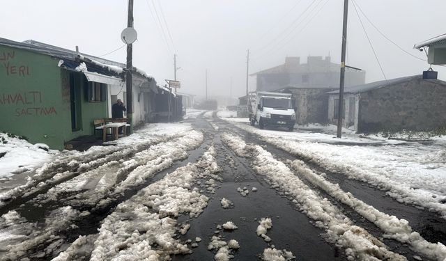Ardahan ile Kars'ın yüksek kesimlerine kar yağdı