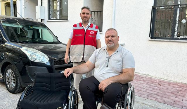 Çanakkale'de engelli milli sporcunun çalınan tekerlekli sandalyesi polislerce bulundu