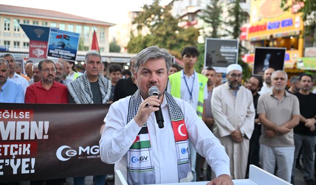 Gaziantep'te İsrail'in saldırıları protesto edildi