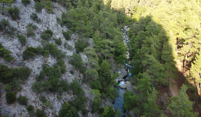 Isparta'daki Yazılı Kanyon doğayla baş başa kalmak isteyen ziyaretçilerini konuk ediyor