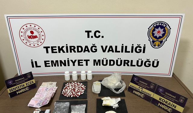 Tekirdağ'da uyuşturucu operasyonlarında yakalanan 10 şüpheli tutuklandı