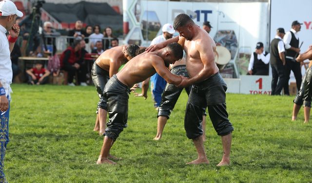 Tokat'ta 1. Ali Yücel Yağlı Pehlivan Güreşleri yapıldı