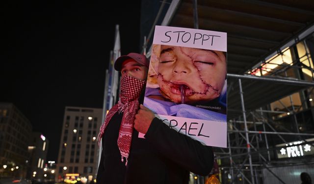 Almanya'da Küresel Sumud Filosu'na destek gösterisi