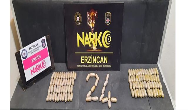 Erzincan'da mide ve bağırsaklarında uyuşturucu bulunan 2 zanlı tutuklandı