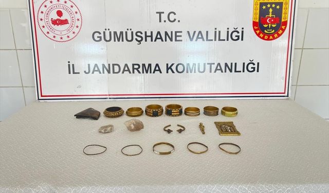 Gümüşhane'de tarihi eser operasyonunda 1 şüpheli yakalandı