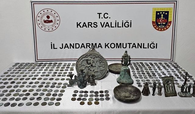 Kars'ta tarihi eser kaçakçılığı operasyonunda 5 kişi tutuklandı
