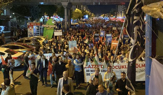 Kayseri ve Kırşehir'de Gazze'ye destek yürüyüşü düzenlendi