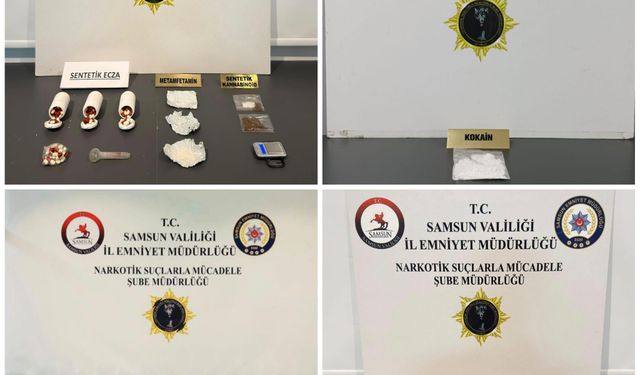 Samsun'da uyuşturucu operasyonunda 6 zanlı yakalandı