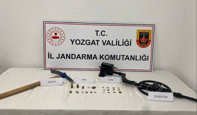 Yozgat'ta izinsiz kazı yapan zanlı suçüstü yakalandı