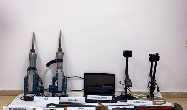 Adıyaman'da kaçak kazı yapan 3 şüpheli suçüstü yakalandı