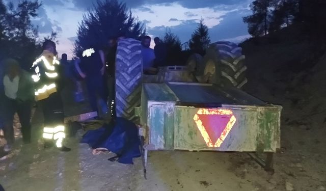 Burdur'da devrilen traktörün sürücüsü hayatını kaybetti