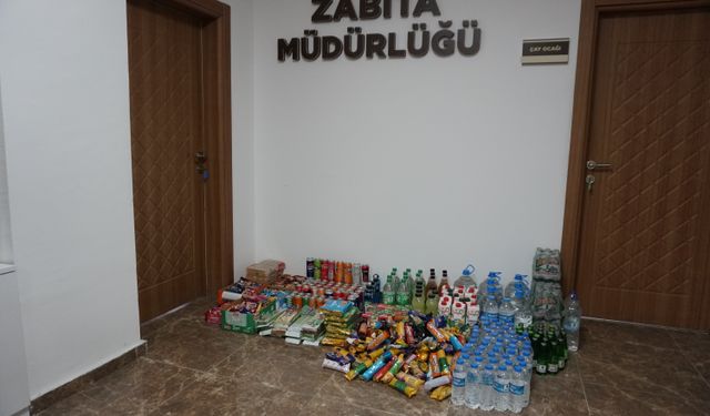 Çorum'da bakkalda son kullanma tarihi geçmiş 1004 ürün toplandı