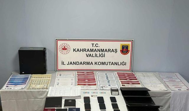 Kahramanmaraş merkezli resmi belgede sahtecilik operasyonunda 7 zanlı tutuklandı