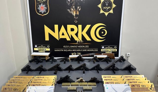Kilis'te silah kaçakçılığı operasyonunda yakalanan 5 şüpheliden biri tutuklandı