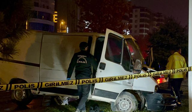 Malatya'da trambüs direğine çarpan minibüsün sürücüsü öldü