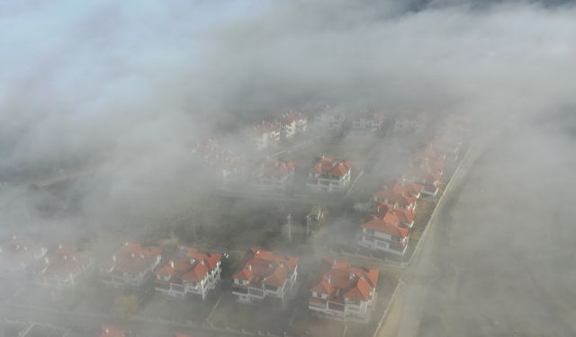 Sisle kaplanan Kastamonu havadan görüntülendi