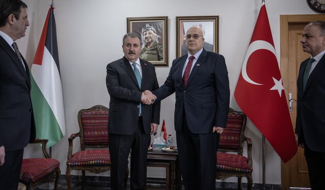 BBP Genel Başkanı Destici, Filistin'in Ankara Büyükelçisi Abu Jaish'i ziyaret etti: