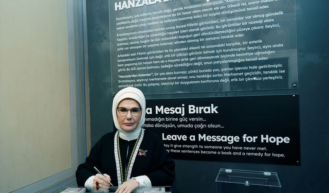 Emine Erdoğan, 'Kalanlar' Filistin Sergisi'nin açılışında konuştu: