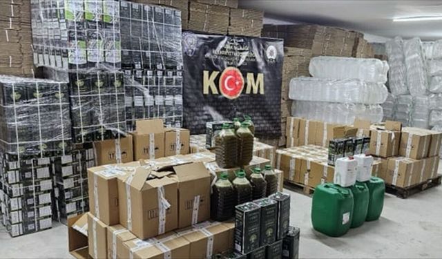 Uşak'ta 22 bin 375 litre sahte zeytinyağı ele geçirildi
