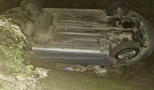 Tokat'ta otomobil su kanalına düştü: 1 yaralı