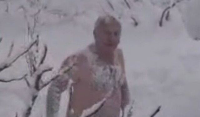 'Denize giremedik bari karda yüzelim' dedi, karda kulaç attı